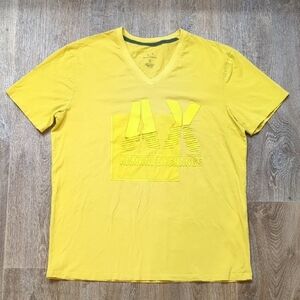 Armani Exchange V-Neck Yellow Tee
